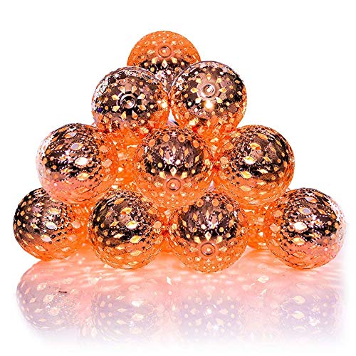 Volador Luce Della Stringa, 11.2ft 20 LED Marocchino Stringa Luce Palla Marocchino a Batteria Luci, per Interno, Feste, Giardino, Natale, Matrimonio, Albero di Natale.