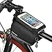 Produktbild Radfahren Rahmen Handy Tasche, Bike vorne Top Tube Touchscreen Paar Satteltasche Rack Mountain Road Fahrrad Pack Doppel Tasche Halterung Handy Fall für 14,5 cm Smartphone (Typ 1)