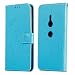 Produktbild HUDDU Blau Schutzhülle für Sony Xperia XZ2 Hülle Schmetterling Embossed Flip Handyhülle Slim Leder Tasche Wallet Case Cover Ledertasche im Bookstyle mit Kartenfach Magnetverschluss Stand Wrist Strap Brieftasche Etui Handytaschen für Sony Xperia XZ2 Klapphülle