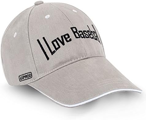 Baseball Cap, ADiPROD Adjustable Cotton Multi Colors Unisex Hats (Gray)