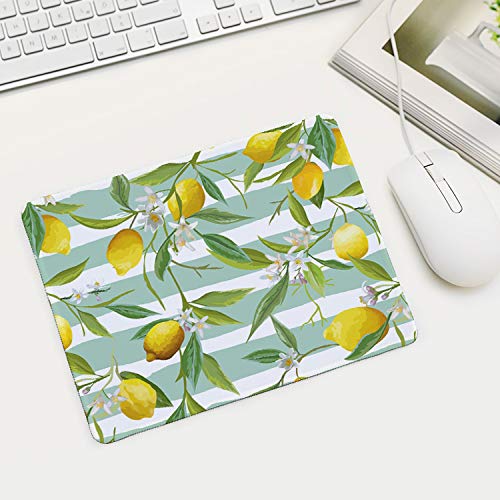 Preisvergleich Produktbild OFFICEPAD Computer Mauspad Erfrischende Zitrone Wasserdicht Gepolsterte Schloss Rutschfeste Schreibtisch Pad Spiel Pad Handgelenkauflage, 21x26 cm, Zitrone 5