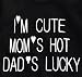 I’M CUTE and MOM’HOT Baby Infant Funny Bodysuits Newborn Vest Rompers (0-3 M)