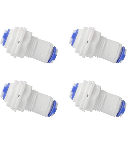 Realgoal 1/4\" Push Fit Tube X1/4\" Male Thread Elbow Quick Connector Tube Fittings For RO Water Reverse Osmosis Pure Filter System(Pack Of 5