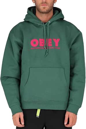 OBEY - Felpa Cappuccio Logo Ricamato - HUBBS - Mallard Green - (XL) :  Amazon.it: Abbigliamento