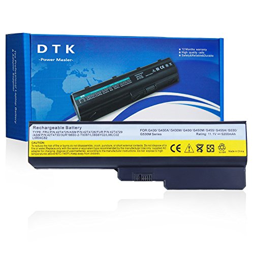 Dtk® Ultra Hochleistung Notebook Laptop Batterie Li-ion Akku für Lenovo 3000 G430 G430a G430l G430m G530 G530a N500 Series Ideapad G430 G550 G450 G450a G450m B460 B550 G455 G555 V460 V460a Z360 L06l6y02 L08l6c02 [11.1v 4400mah 6cells]