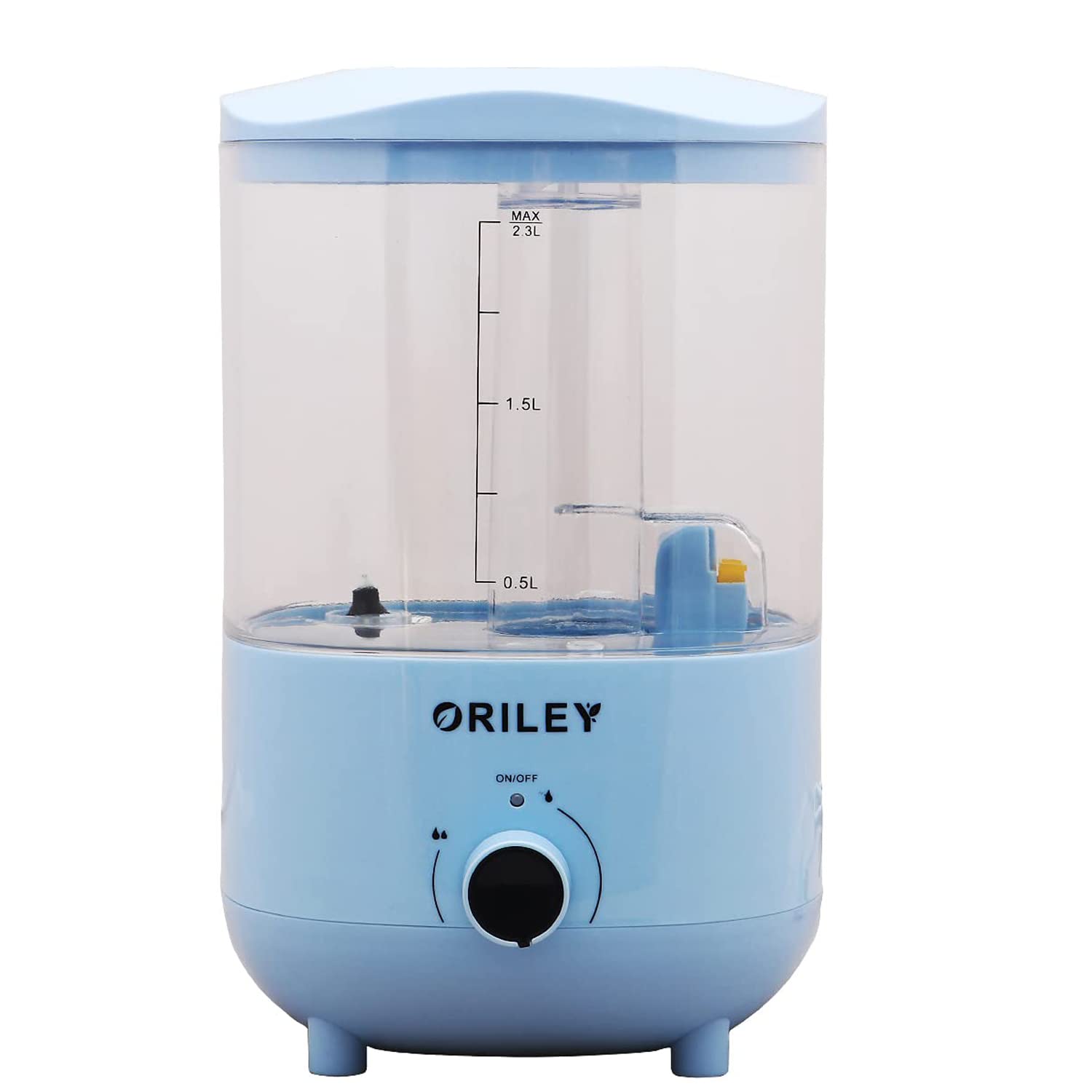 Oriley 2111A Ultrasonic Cool Mist Humidifier Manual Air Purifier for Home Office Adults and Baby Bedroom (1 Year Warranty) (2.3L, 18W, Transparent Blue)
