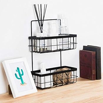 Yardwe Wandmontage Badezimmer Regal Veranstalter schwarz Dusche Caddy