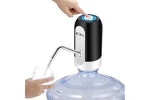 Kikc Dispensador de Agua Eléctrico,Sistema de Bomba, potable automática (Negro)