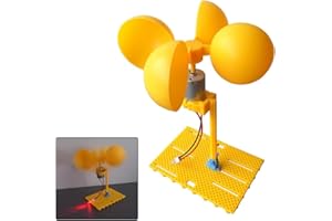 CARPANGO Generatore di elettricità eolica, mini generatore di turbina eolica kit micro generatore DC con lame di supporto motore brushless