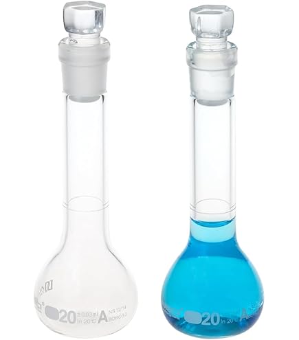 Messkolben 5ml NS7/16 Klasse A (ISO 1042, DE-M) braun graduiert mit Messkolben 5ml NS7/16 Klasse A (ISO 1042, DE-M) braun graduiert mit