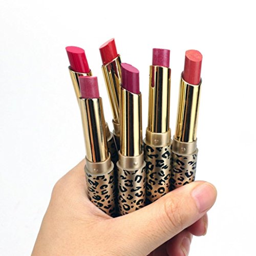 Ularmo 12 Stück / set Lippenstifte Lip Stain Make-up Leopard feuchtigkeitsspendenden Lippenstift (12 Stück / Satz) - 4