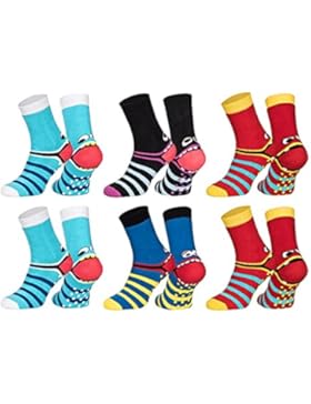 3 oder 6 Paar superweiche ABS-Socken Kinder - Vollfrottee, Stoppersocken -Optimaler Tragekomfort- mit bunten Ringeln...