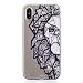 Produktbild iPhone X Hülle ,Edaroo Ultra Dünn Leicht Transparent Klar Silikon Handyhülle mit Süßes Bunt Motiv SchutzHülle TPU Gel Weiche Dünne Silikon Rückseiten Hülle Backcase Cover für Apple iPhone X - Schwarzer Löwe