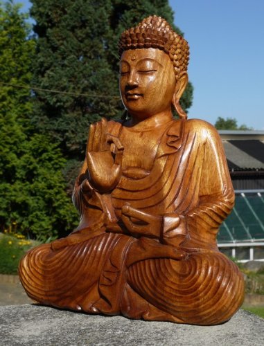 Super schöner 40 cm BUDDHA Meditation HOLZ BUDDA Feng Shui BM40 - 2