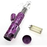 VANKER Rotación doble impermeable de la serpiente de cascabel El empujar consolador de la vibración juguete adulto del sexo (Color:púrpura)