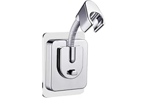 JIGSPSYZH Duschkopfhalterung ohne Bohren, Verstellbare Handbrause Halterung mit Silikon-Adapter, Wandmontage, starker Kleber, Duschkopfhalter für Bad, Duschkopf Halterung, Shower Head Holder