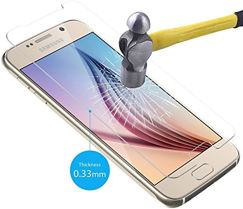 [Lifetime Warranty/Free Self-Install Kit] iJQ® Tempered Glass Screen Protector 9H 0.33mm Oleophobic Coating Anti-Scratch Fingerprint Oil Smudge Surface with Bubble-Free Installation Tool for Various Mobile Phones (Samsung Galaxy S7 G930)