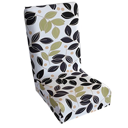 MagiDeal Stretch Spandex Elastisches Stuhl Hussen Stuhlbezug Sitz Schutz - Grün Schwarz