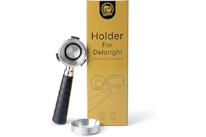 I CAFILAS Espresso Portafiltro Senza Fondo 51mm Compatibile con DeLonghi Dedica EC680/EC685/EC785/EC820/EC850/EC860 Smeg Macchina da Caffè, Acciaio Inossidabile+51 mm Anello Dosatore per Caffè con Imbuto