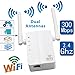 Produktbild SSCJ 300 MBit/s Mini-Wireless-n-Router, WiFi Range Extender/Wireless-Repeater/Internet-Signalverstärker mit 2 Ethernet-Ports und externen Antennen