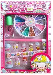 The Grand Nail Art kit for Girls Birthday Gift for Girls Little Girls, Kids (Random Cute Nail Designs) - Multicolor