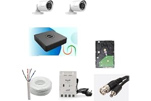 Prama 2MP HD CCTV 4 DVR + 2 + 500 GB HDD + USEWELL /SMPS, ,