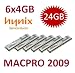 Produktbild HYNIX original 6 x 4GB = 24GB Kit 240 pin ECC DDR3-1066 PC3-8500R 128Mx4x36 double side (HMT151R7BFR4C-G7) für MacPro Nehalem Systeme 4,1 (Baujahr 2009) mit Kühlkörper
