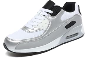 Padgene Men Women Running Shoes Sports Trainers Breathable Lightweight Sneakers Air Cushion Low Top Footwear Waking Fitness Lace up Shoes for Walking Gym Jogging Fitness Athletic Casual