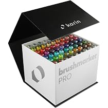 Karin Mega Box Brush Marker Pro brushpens su base d' acqua ideale ...
