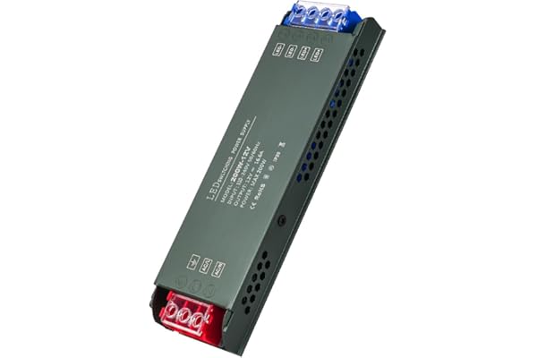 URAQT LED-transformator 220V 12V, 200W LED-transformatoringång, AC till DC Lågspänningsströmförsörjning, LED-konstantspänningsdrivrutin, Lågspännings-LED-transformator AC till DC