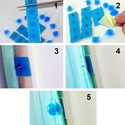 YIAN Fliegengitter Magnetvorhang für Türen 110 x 220cm Fliegenvorhang Insektenschutz Vorhang für Balkontür Wohnzimmer Schiebetür Terrassentür - 3