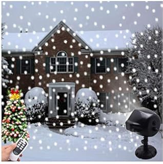 Proiettore Luci Natalizie Per Esterno Ebay.Decorazioni Natalizie Proiettore Led Di Lampade Del Paesaggio Del Riflettore Rotante Delle Precipitazioni Nevose Bianche Dei Fiocchi Di Neve Giardino Interno Ed Esterno Illuminazione Decorativa Amazon It Casa E Cucina