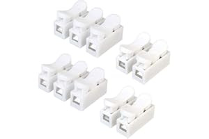 Aiqeer 90 Pièces Set de Connecteurs à Ressort, Connecteur Fil Ressort Rapide, Terminal Rapide Autobloquant, Type Presse le Connecteur de Câble Rapide, Bornier de Connecteur de Fil (CH2 / CH3)