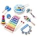 Produktbild Aideal Percussion Spielzeug Kinder 9 Stück Musikinstrumente Performance Schlagzeug Schlagwerk Rhythmus Instrumenten and Set mit Xylophon