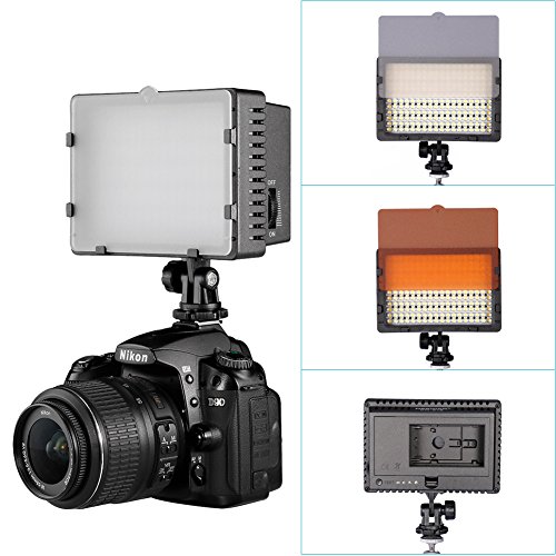 Neewer Kit d Eclairage CN-216 13W LED pour Appareil Photo Reflex   Cam  scope Canon Nikon Sony Pentax Panasonic Samsung avec 2 Lampes Vid  o LED et 2 Mini Pied Lumineux 80cm