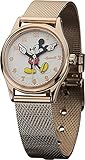 Ingersoll Disney Unisex Quartz-Uhr mit weißem Zifferblatt Analog-Anzeige und 26439 Armband Rotgold