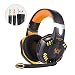 Produktbild Gaming Headset mit Mikrofon, Noise Cancellation Surround Sound Über Over Ear Kopfhörer mit LED Licht, verdrahtete 3,5 MM Gaming-Kopfhörer für neue Xbox One, PS4, PC, Laptops, Mac, Ipad, iPhone 5, 6, 7, One Schlüssel Mic Stumm