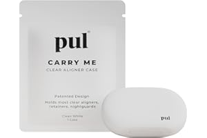 THE PULTOOL PUL Clear Aligner & Retainer Case Compatible with Invisalign, Pul Tool, Retainers, Dentures, Mouthguards, Nightguards, & Floss Picks - Secure Magnetic Closure for Slim, Sleek Durable Design (White)