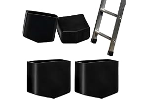 Shengxi 4 stycken gummifötter, fotskydd, 40 x 20 mm, halkfria stegfötter för hushållsstege, ersättningsfötter för stege, halk