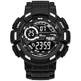 Anyeda Herren Sport Digitaluhren Wasserdicht Einzelanzeige Elektronische Uhren Stoßfest Uhrenarmband 18Mm Armbanduhr 70Er Jahre