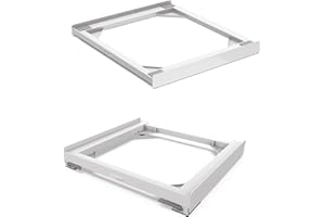 Meliconi | Moving Tower, Kit 2 in 1 per realizzare colonna lavatrice-asciugatrice. Contiene un Kit di sovrapposizione e una base con ruote, Premontato, Plastica riciclata, Bianco, 250kg