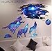 Produktbild Lvabc  Univers Galaxy Stickers Muraux Vinyle Diy Voie Lactée Lune Loups Art Mural Pour Enfants Chambres Maternelle Décoration