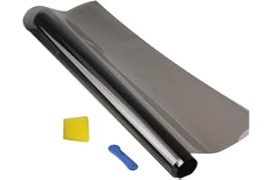 PORFEET Etiqueta Engomada De La Ventana del Coche, Película Solar del Tinte De La Ventana del Coche De Cristal Autoadhesivo De La Casa Protección Solar Comercial Negro 5%