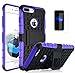 Produktbild ISENPENK Apple iphone 7(2016) Hülle,Ultra Slim TPU+PC Silikon Tough Rugged Dual-Layer Hardcase with Built-in Kickstand Schutzhüllen Wasserdicht Shockproof Anti Slip Protection Thin Tasche für Apple iphone 7(2016) 4.7Zoll-[lila]+Panzerglas Folie Displayfolie Displayschutzfolie