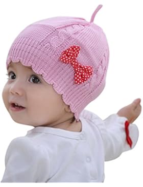 Happy Cherry Baby Kleinkind Kinder Jungen Mädchen Strickmütze Set Winter Herbst Sternen Strickmuster Mütze Kindermütze...