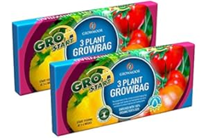 LIZAA Pack of 2 Growmoor Tomato Compost Bag 24L Planter Grow Soil Plant Flowers Vegetables Home Garden Patio