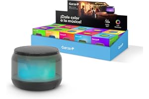 GARZA Czapla Bezprzewodowy przenośny głośnik Bluetooth 5.1/ Micro SD z 15 trybami wielobarwnego światła LED, dźwięk 360º i głośnomówiący