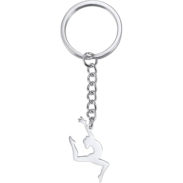 Portachiavi a forma di ballerina. Con messaggio opzionale sul retro. Regalo di danza. - Italia