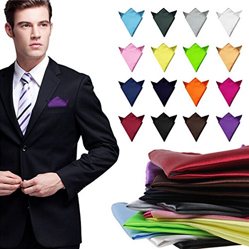 Bluelover 2pcs Satin Seide Männer Anzug Einstecktuch Taschentuch Bankett Hochzeit Hanky-Lavendel - 2