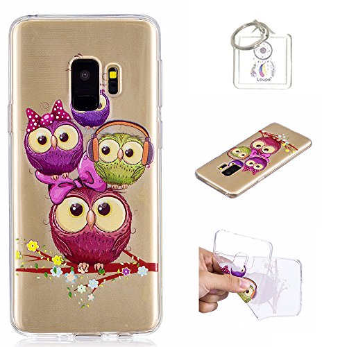 Coque Housse Etui pour Galaxy S9 2018 (5,8 Pouces), Samsung Galaxy S9 2018 (5,8 Pouces) Coque en Silicone, Samsung Galaxy S9 2018 (5,8 Pouces) Silicone Coque Housse Transparent Etui Gel Slim Case Soft Gel Cover, Etui de Protection Cas en caoutchouc en Ultra Slim Souple PU Bumper Cas Case Cover Coque Couverture Etui pour Samsung Galaxy S9 2018 (5,8 Pouces) + porte-clés( S ) (9) en ligne